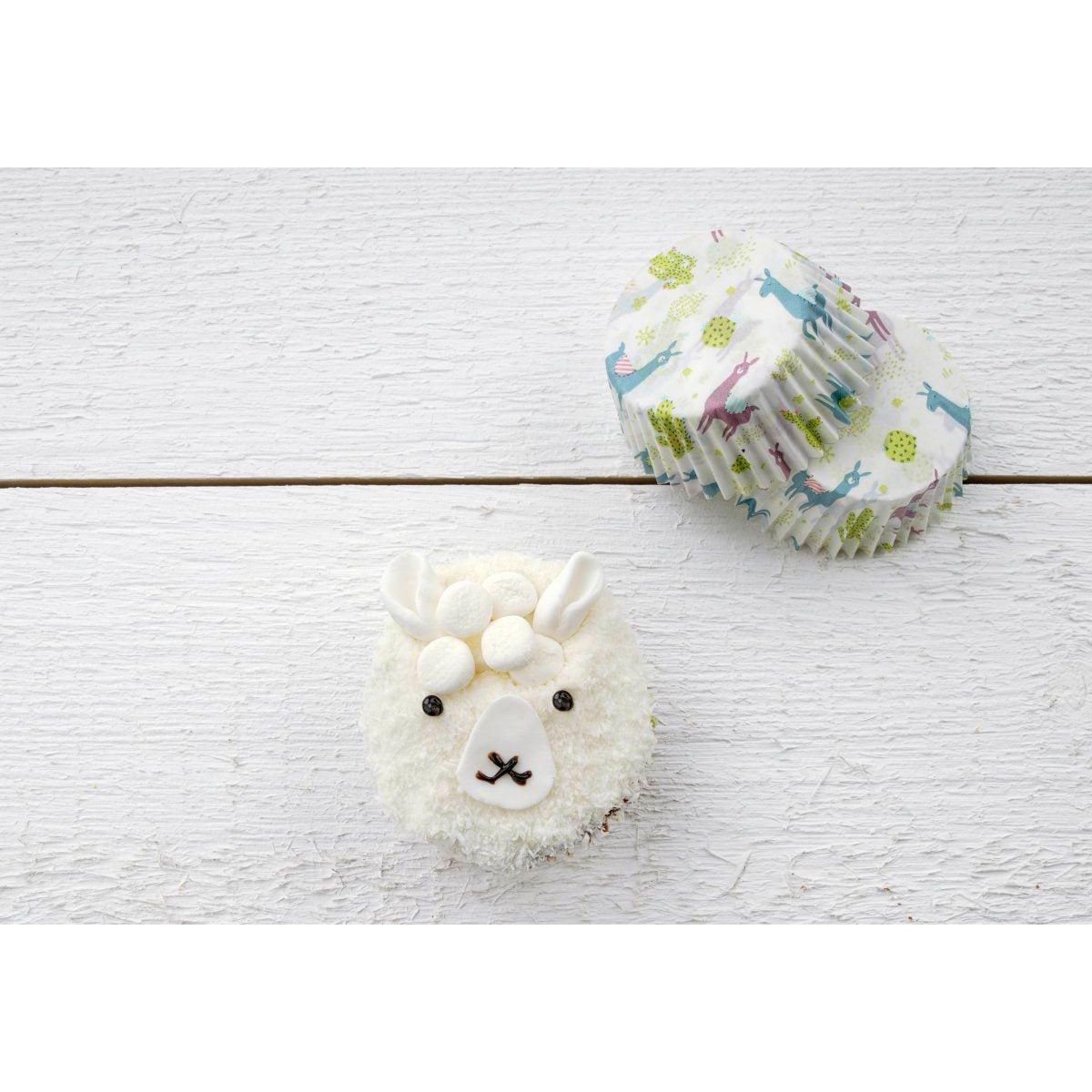 ZENKER Lot de 50 moules à muffins en papier motif lama et cactus 7 cm Zenker Smart Pastry