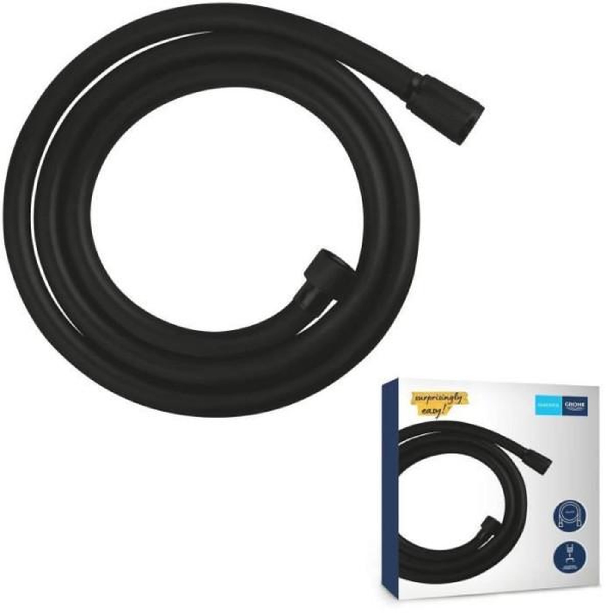 Voir la diapositive 3 : Grohe Flexible de douche - GROHE - 287412432 - 1,5 m - VitalioFlex Trend - Matt Black