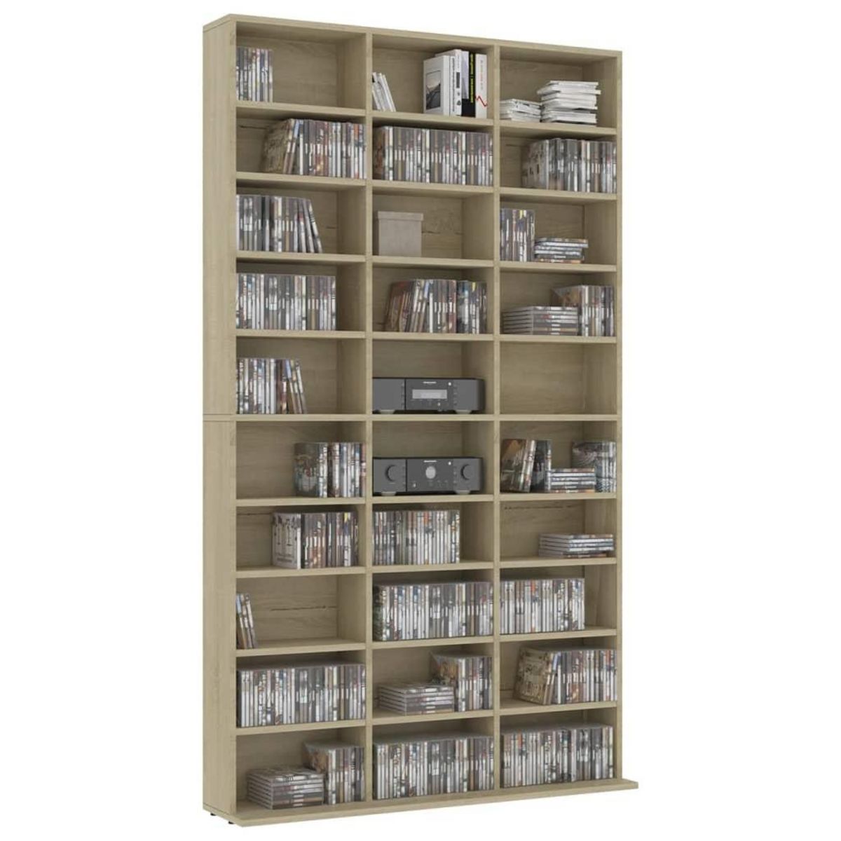 VIDAXL Armoire a CD Chene sonoma 102x16x177,5 cm Bois d'ingenierie