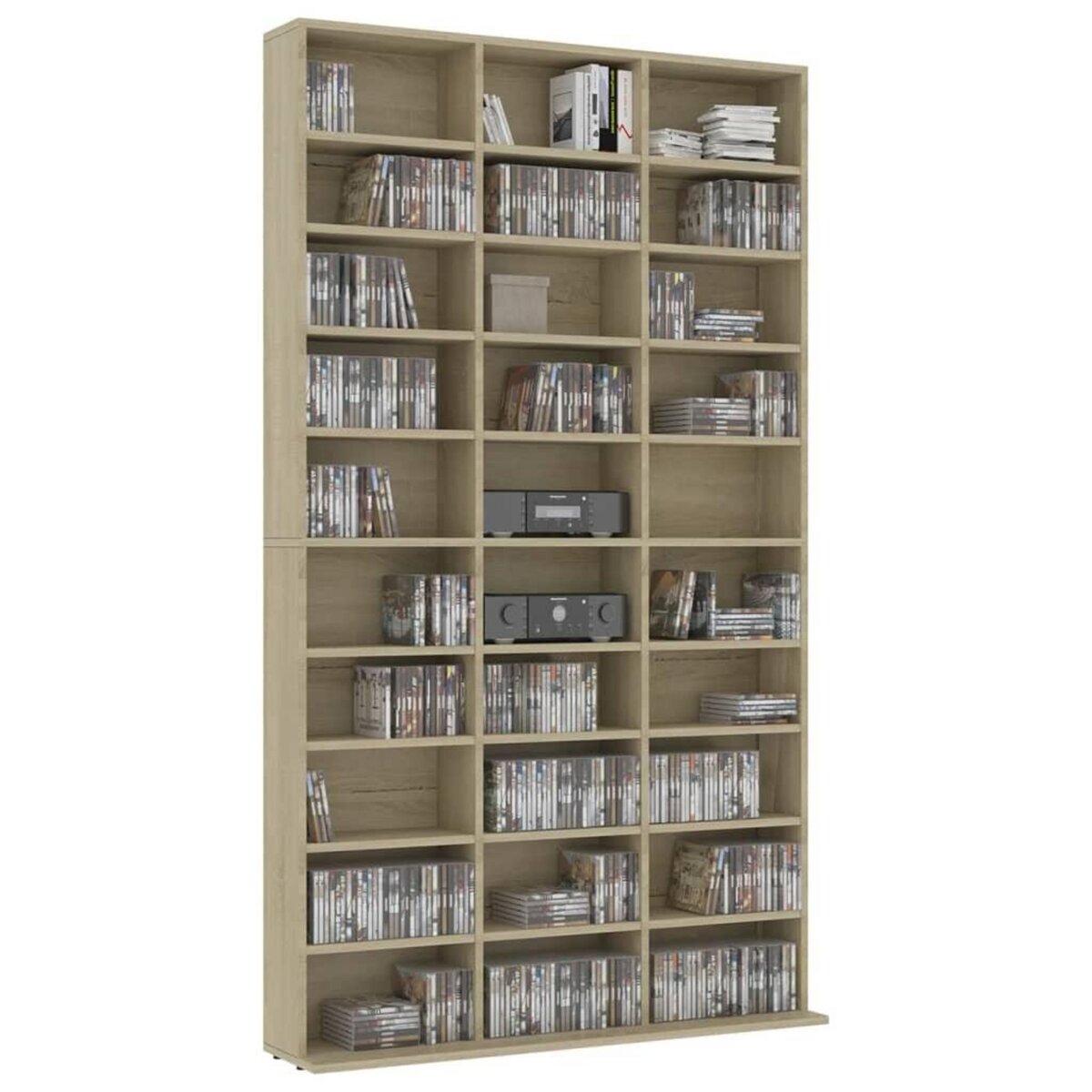 VIDAXL Armoire a CD Chene sonoma 102x16x177,5 cm Bois d'ingenierie