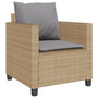 Voir la diapositive 4 : VIDAXL Ensemble de bistro 3 pcs avec coussins beige resine tressee