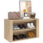 Voir la diapositive 4 : VIDAXL Etagere a chaussures Chene sonoma 75x35x45 cm Bois d'ingenierie