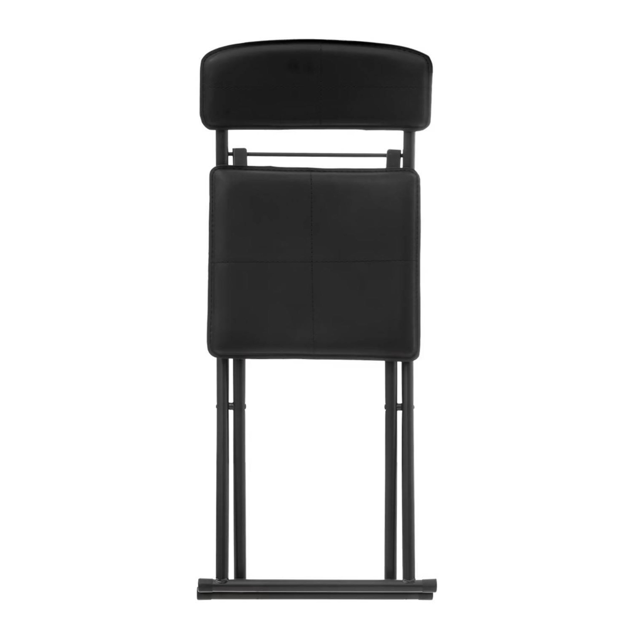 Voir la diapositive 3 : FIVE Chaise pliante en simili cuir - noir