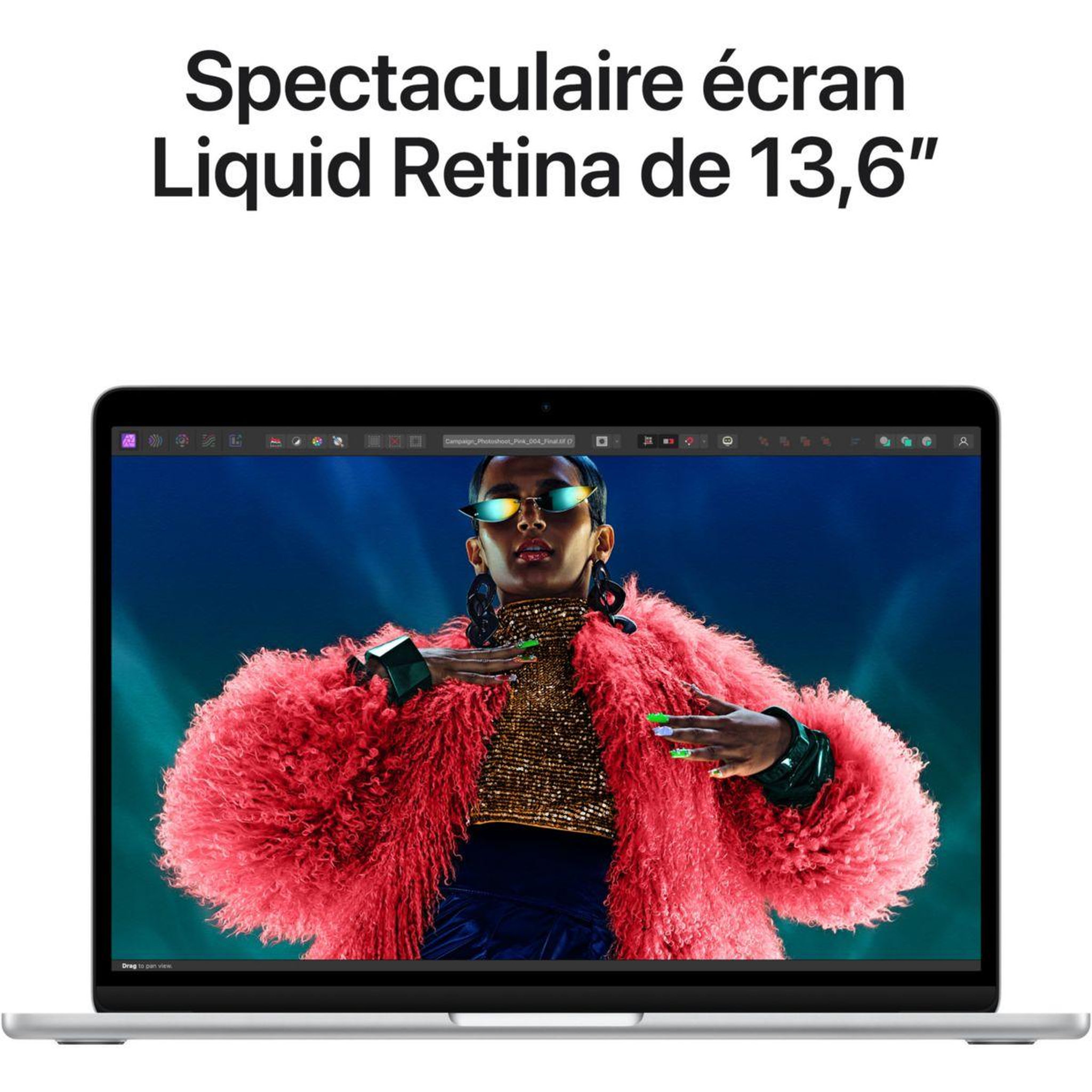 Voir la diapositive 5 : APPLE Ordinateur Apple Air 13' M3 16Go RAM 512Go SSD Argent 70W