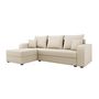 Voir la diapositive 4 : BEST MOBILIER Harvey - canapé d'angle réversible - 4 places - convertible avec coffre - en tissu