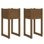 Voir la diapositive 2 : VIDAXL Jardinieres 2 pcs Marron miel 40x40x81 cm Bois massif de pin