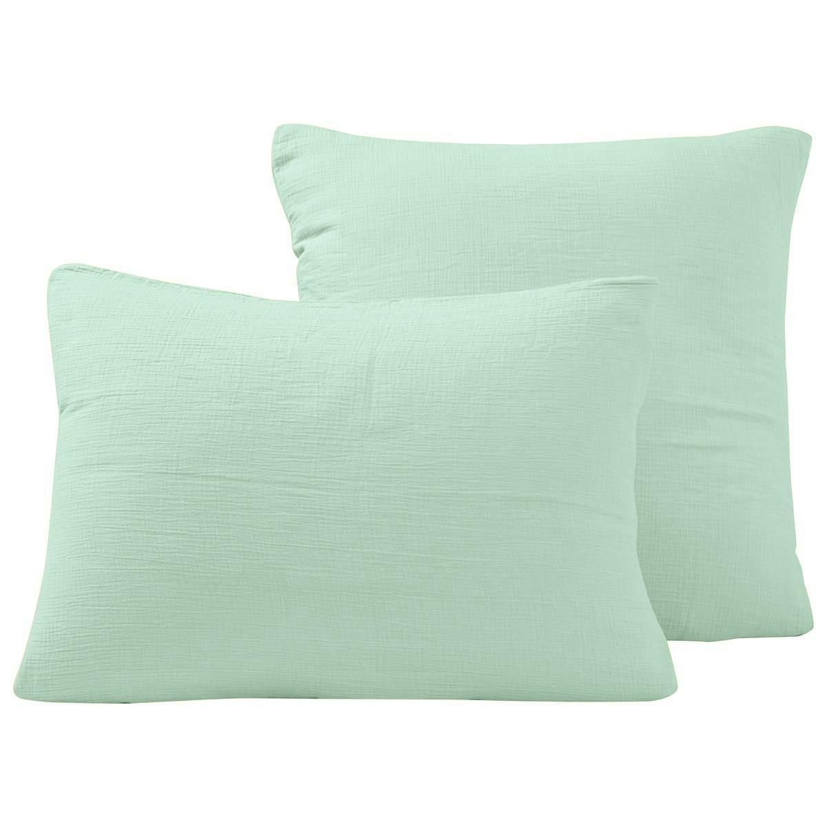 Sensei Maison Lot de 2 taies d'oreiller en gaze de coton LOFT