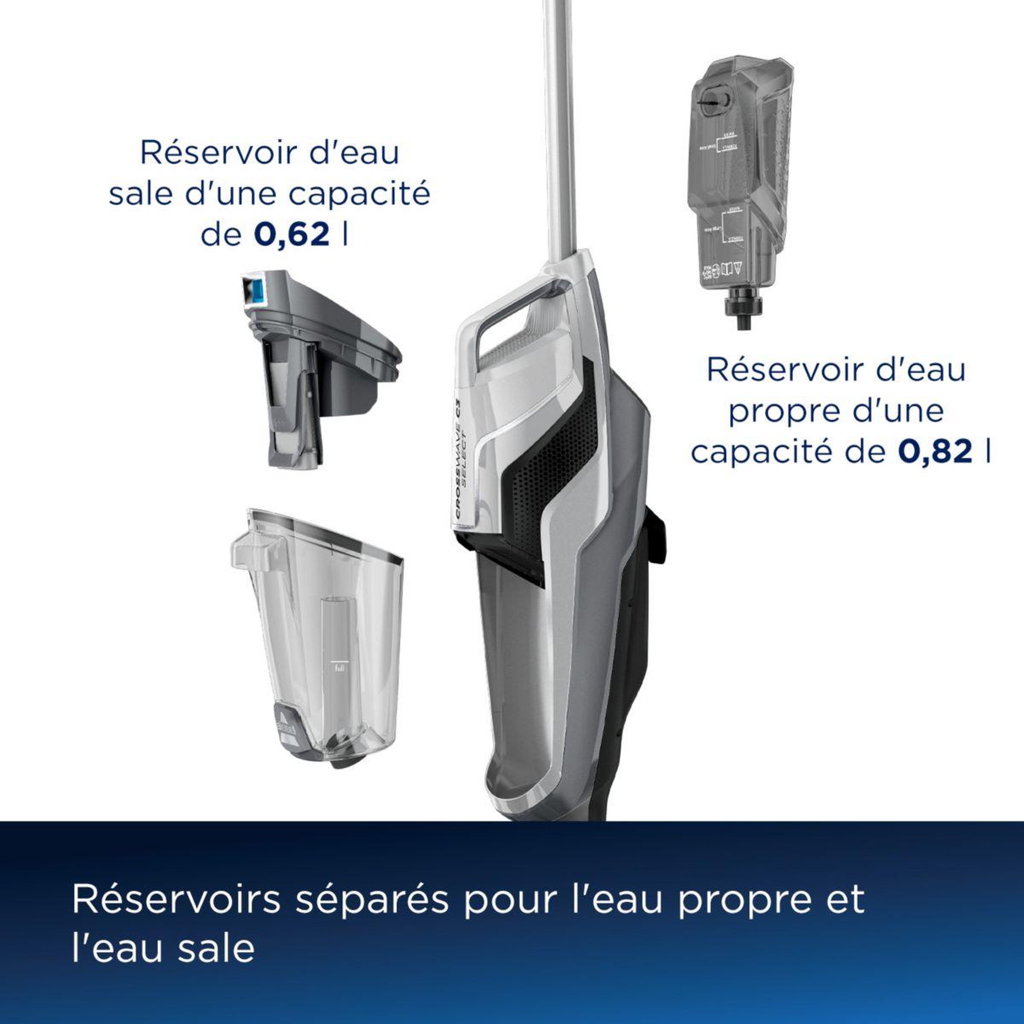 Voir la diapositive 4 : BISSELL Aspirateur laveur crosswave c3 select b3551n