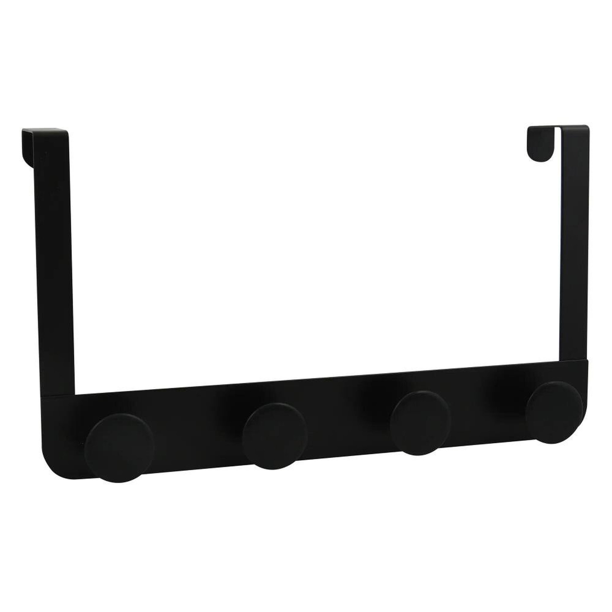CENTRALE BRICO Crochet pour salle de bains pour porte multiple, ronda, noir