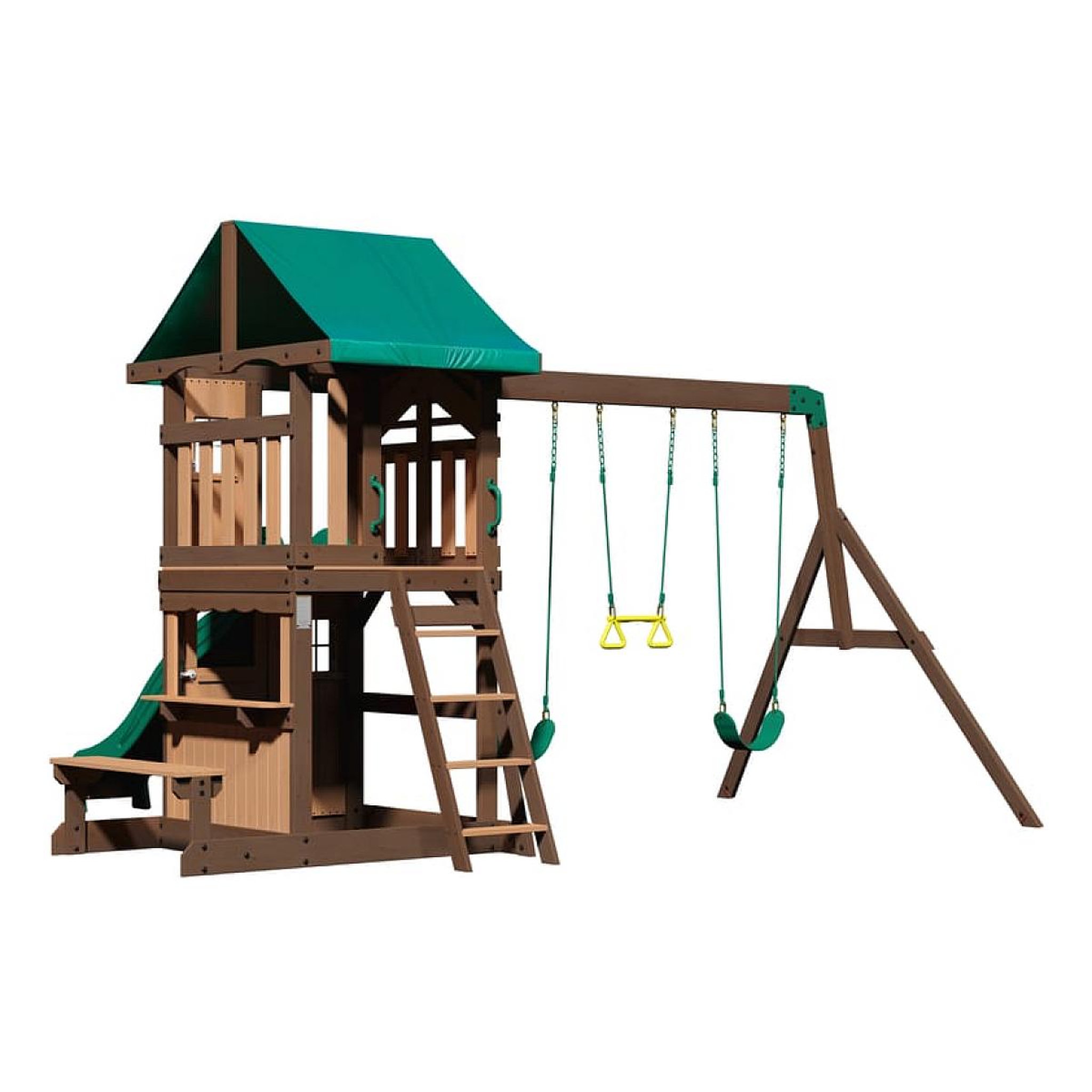 Voir la diapositive 2 : Backyard Discovery Portique Lakewood avec toboggan