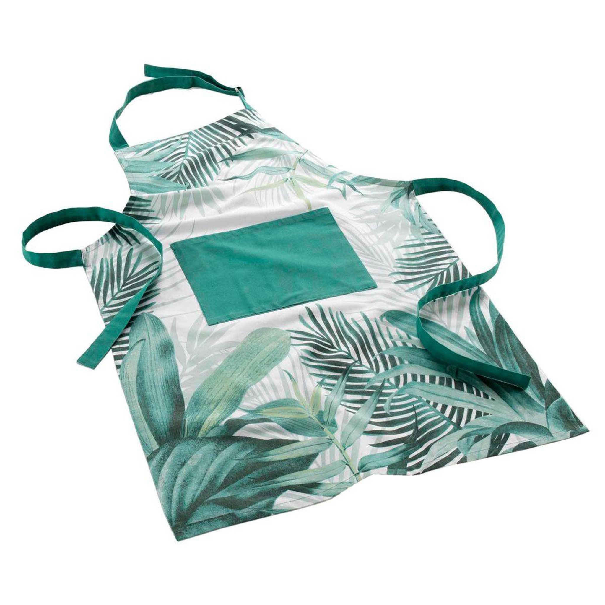 Voir la diapositive 1 : Douceur d'Intérieur Tablier de cuisine imprimé  botanique  84cm vert