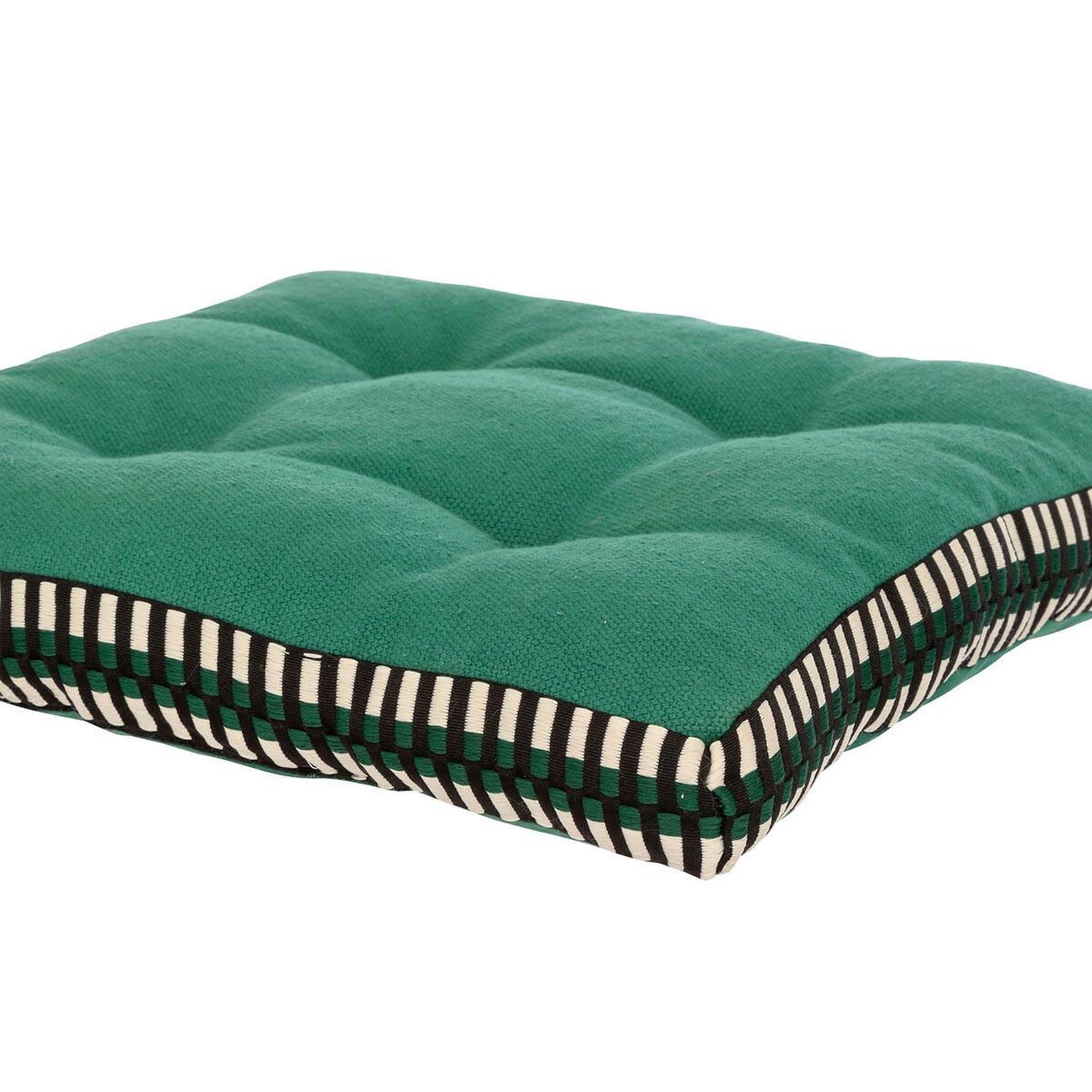 Voir la diapositive 2 : ATMOSPHERA Galette de chaise matelassée  malakite  38x38cm vert cèdre