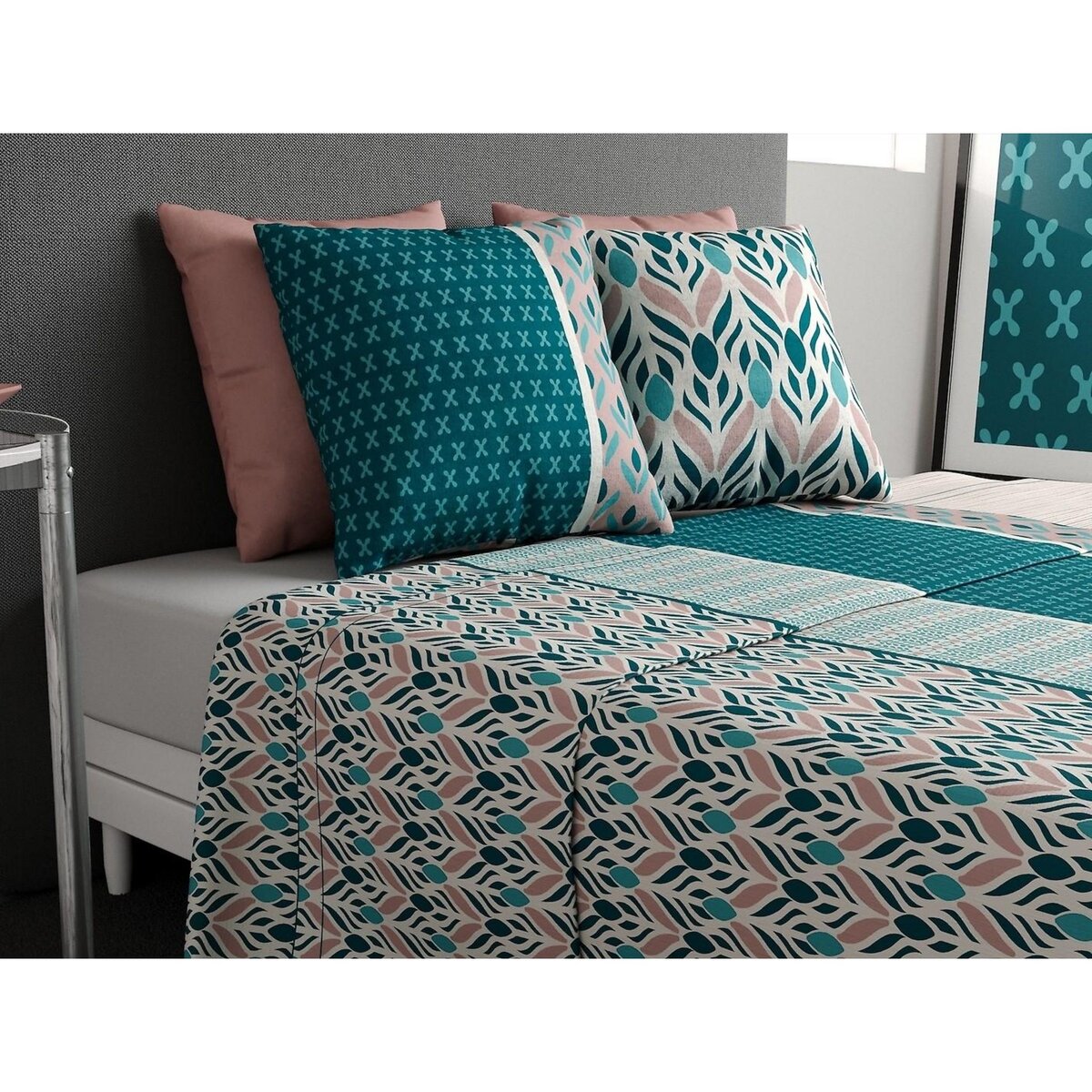 ATELIER DU COTON Parure de drap housse 100% coton 57fils-limbe