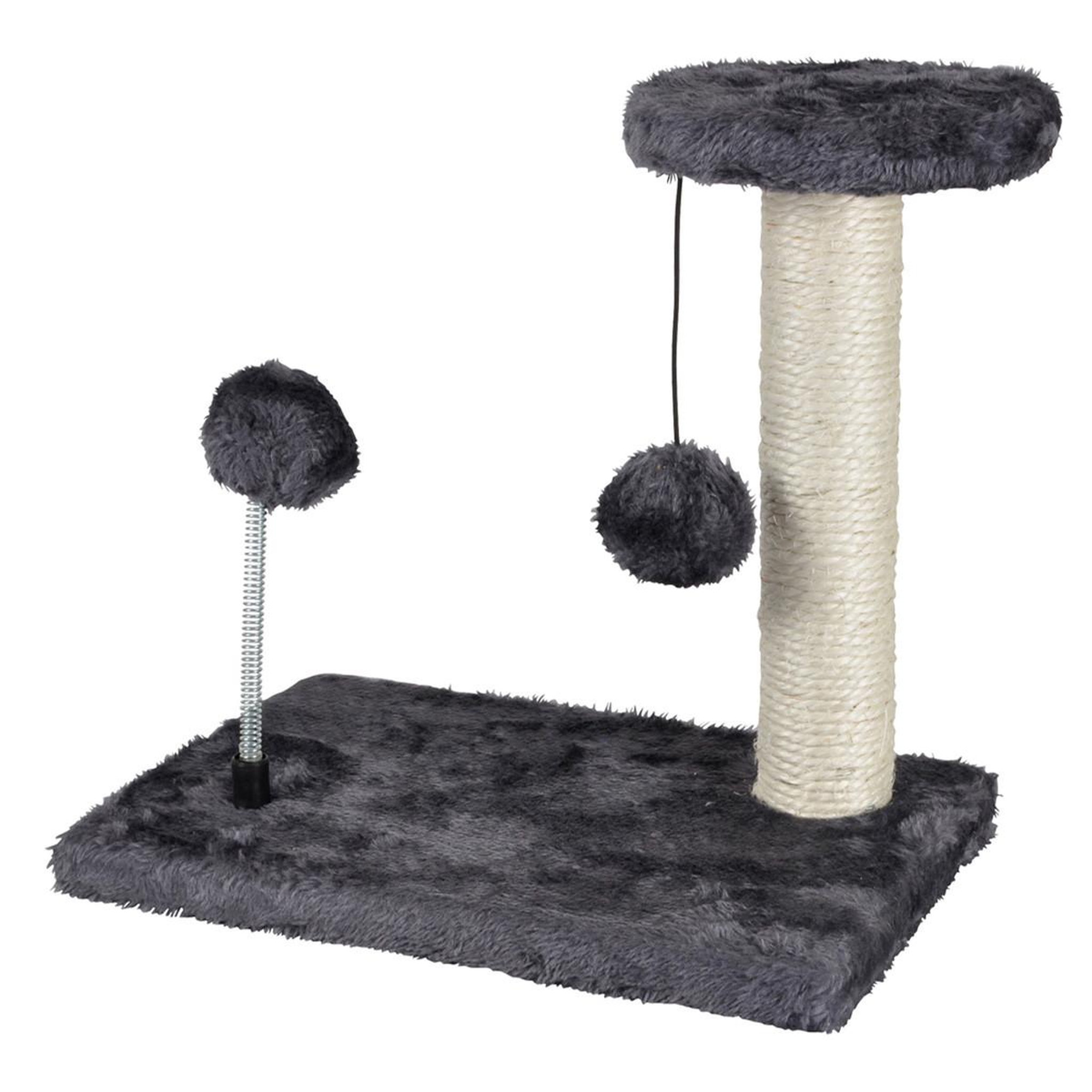 LOVE STORY Arbre à chat avec jouets  1 plateforme  28cm gris