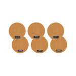 BJORN Sous-verre rond - 6 pièces - Feutre recyclé marron