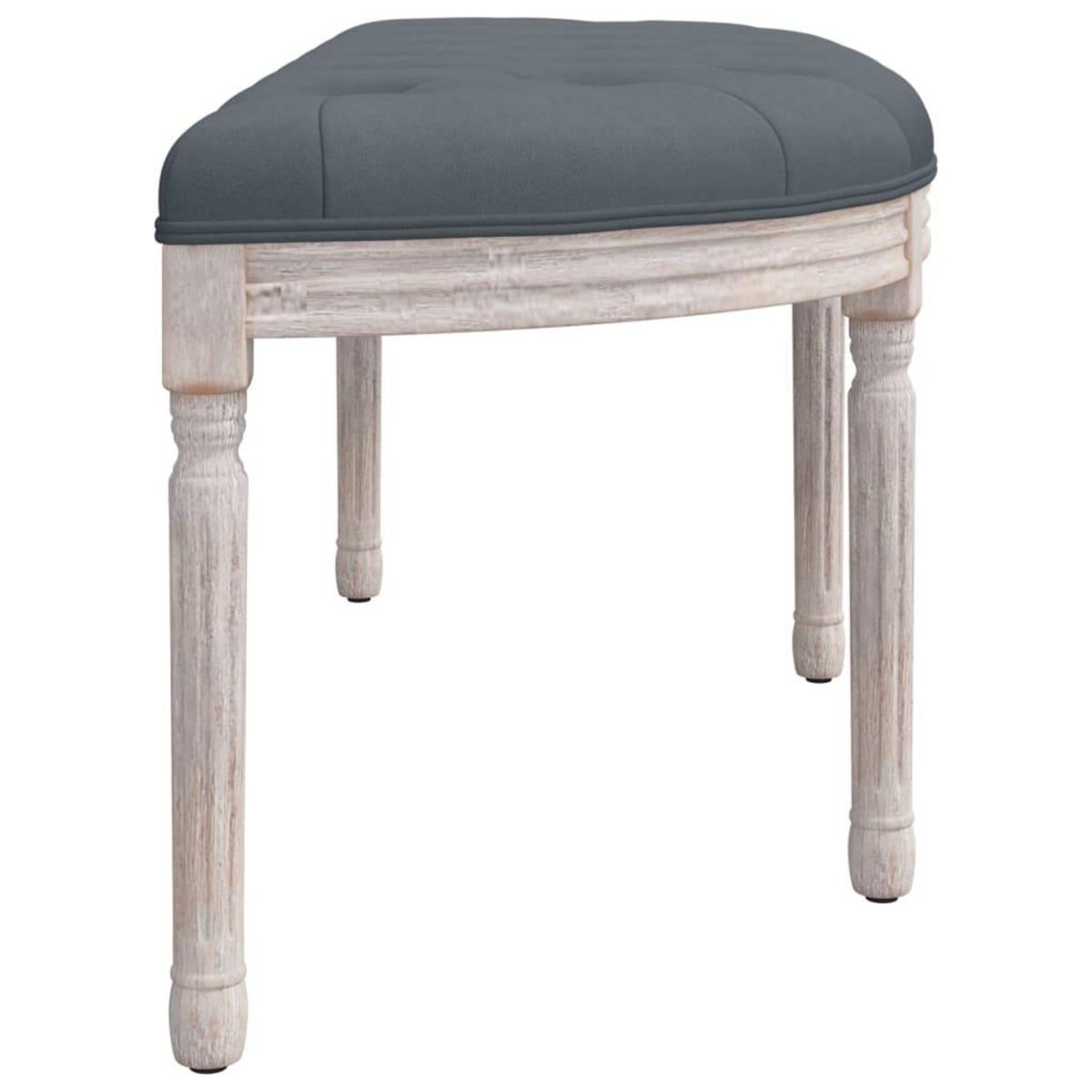 VIDAXL Banc Gris fonce 110,5x45x49 cm Velours