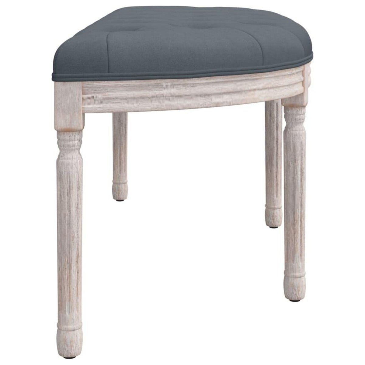 VIDAXL Banc Gris fonce 110,5x45x49 cm Velours