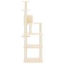 Voir la diapositive 4 : VIDAXL Arbre a chat avec griffoirs en sisal Creme 153 cm