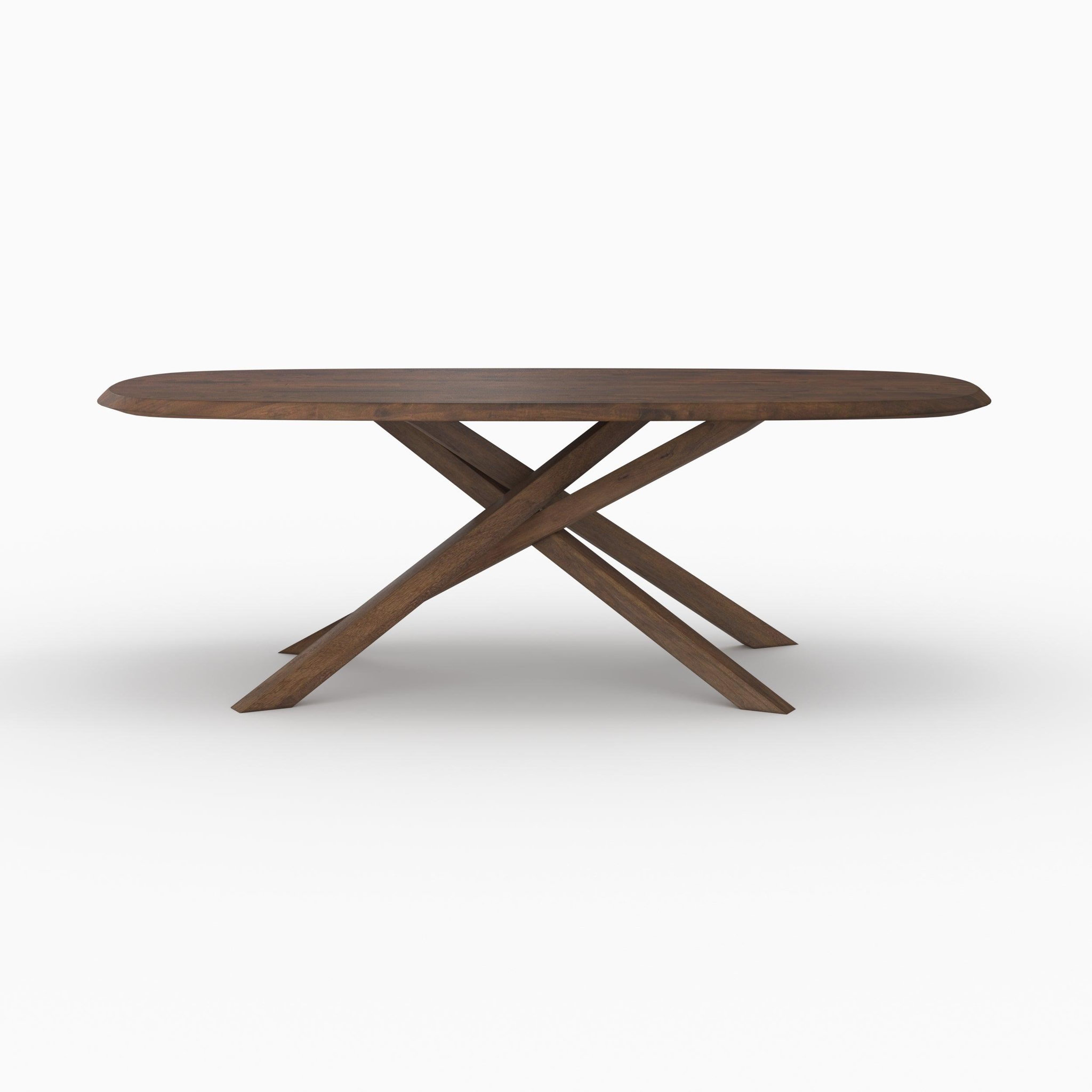 Voir la diapositive 5 : MAISON PAVANE Table rectangulaire en bois d'hévéa massif foncé 10 personnes-aladin