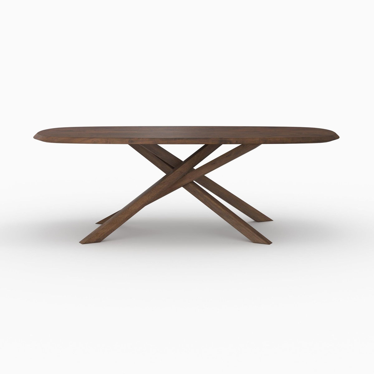 Rendez vous déco Table rectangulaire en bois d'hévéa massif foncé 10 personnes-Aladin