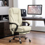 Voir la diapositive 4 : VINSETTO Fauteuil de bureau manager massant chauffant inclinable réglable télécommande repose-pieds rétractable velours beige sable