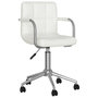 Voir la diapositive 2 : VIDAXL Chaise de bureau pivotante Blanc Similicuir