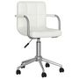 Voir la diapositive 2 : VIDAXL Chaise de bureau pivotante Blanc Similicuir