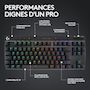 Voir la diapositive 5 : Logitech Clavier gamer sans fil Pro X LIGHTSPEED  TKL Tactile Noir