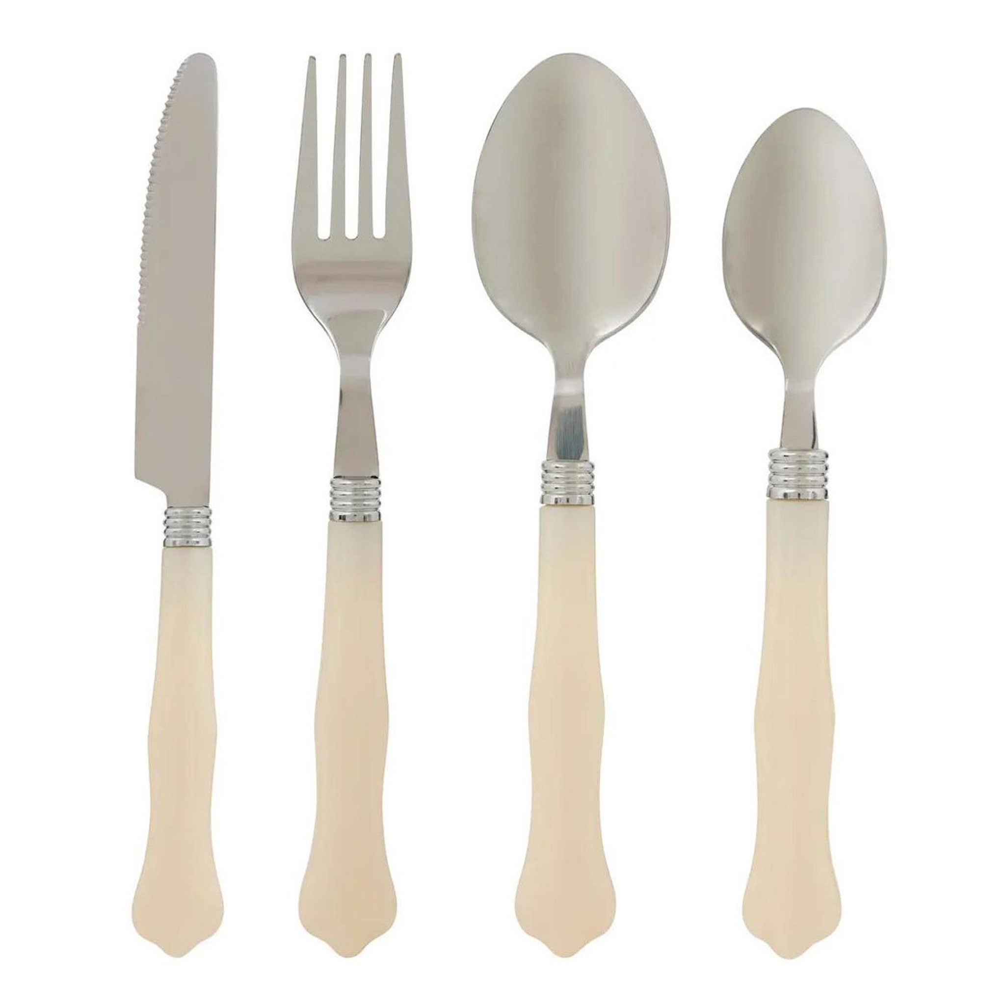 Voir la diapositive 1 : SECRET DE GOURMET Ménagère 24 pièces design  belli  21cm ivoire