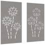 Voir la diapositive 3 : VIDAXL Decorations murales de jardin 2pcs 105x55 cm design de fleur