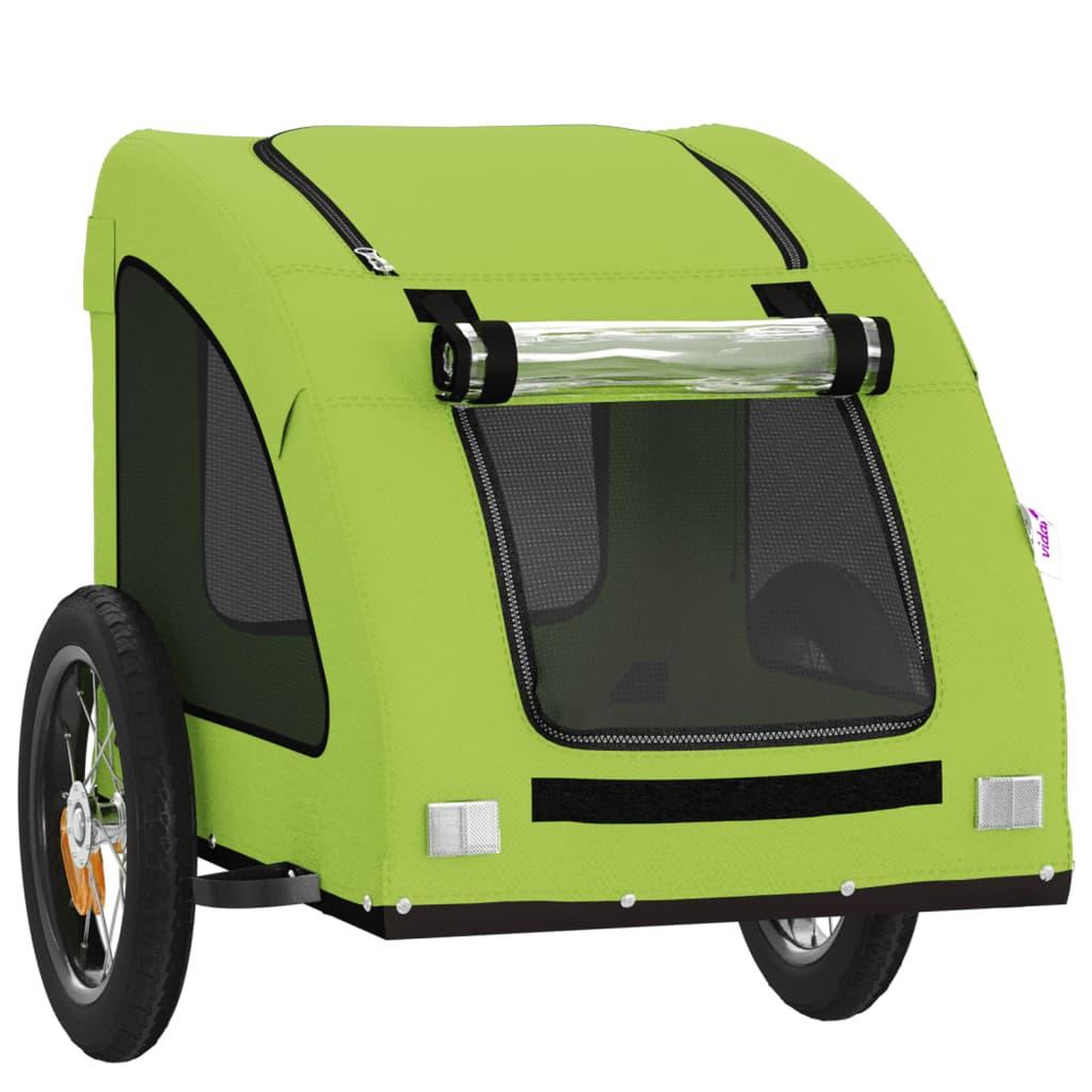 Voir la diapositive 5 : VIDAXL Remorque de velo pour animaux de compagnie vert