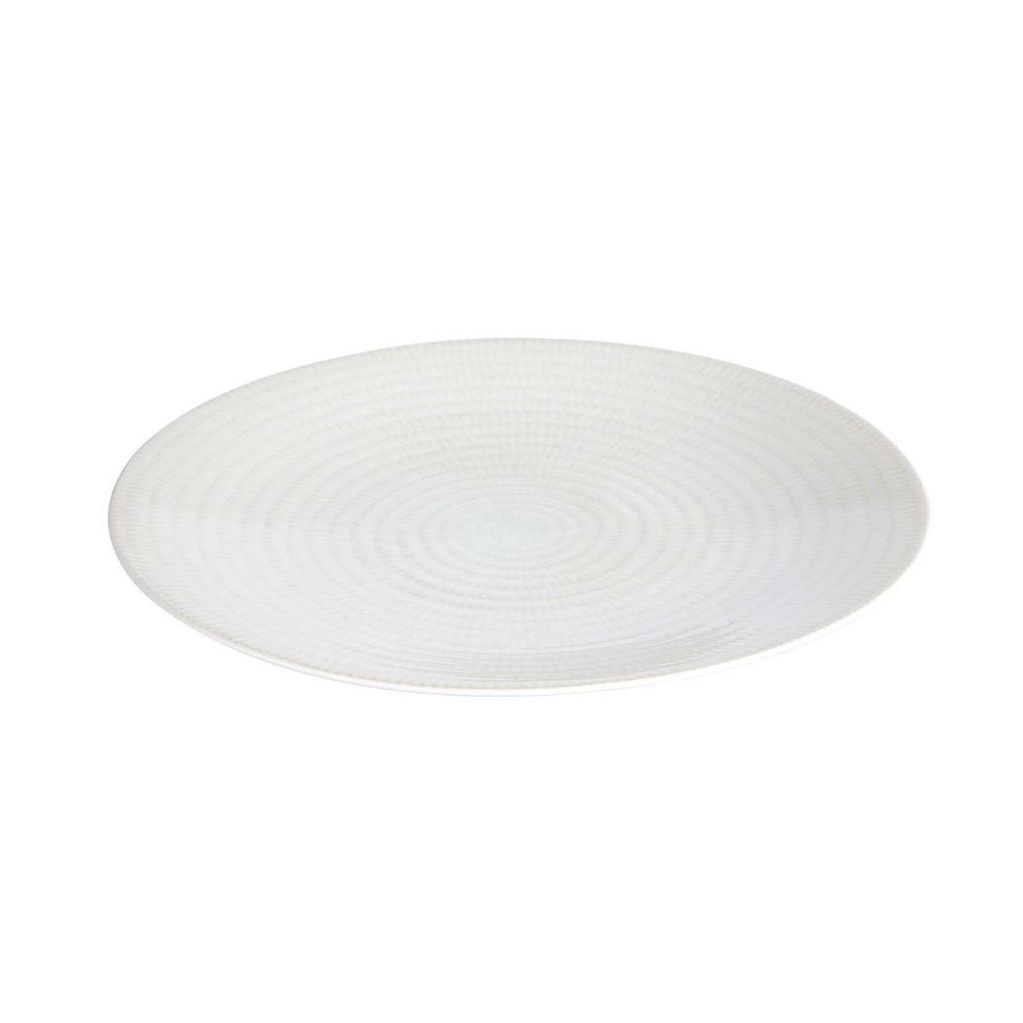 Voir la diapositive 2 : SECRET DE GOURMET Lot de 6 Assiettes Plates  Rice  27cm Blanc
