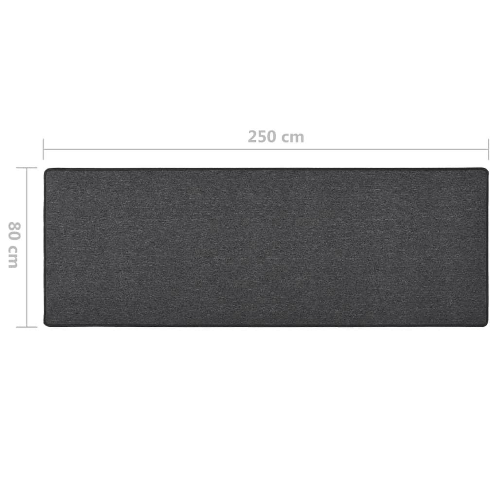 Voir la diapositive 6 : VIDAXL Tapis de couloir Anthracite 80x250 cm
