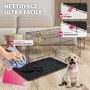 Voir la diapositive 4 : tectake Caisse grillagée pour chien pliable avec 2 poignées de transport noir