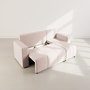 Voir la diapositive 3 : BEST MOBILIER Nicole - canapé d'angle réversible 4 places convertible avec coffre en tissu
