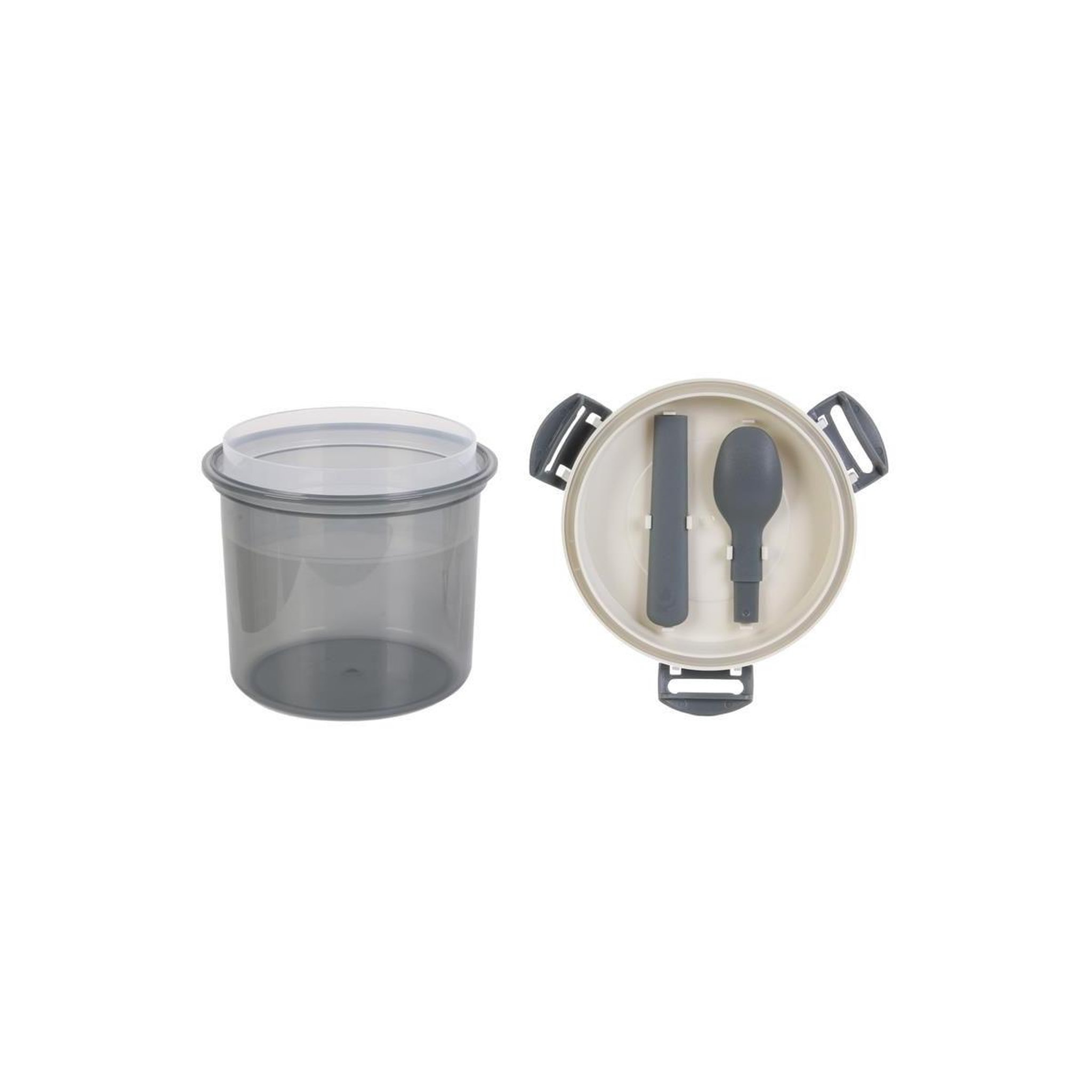 Voir la diapositive 2 : COOK CONCEPT Boîte de Repas & Cuillère  Lunch Box  60cl Gris