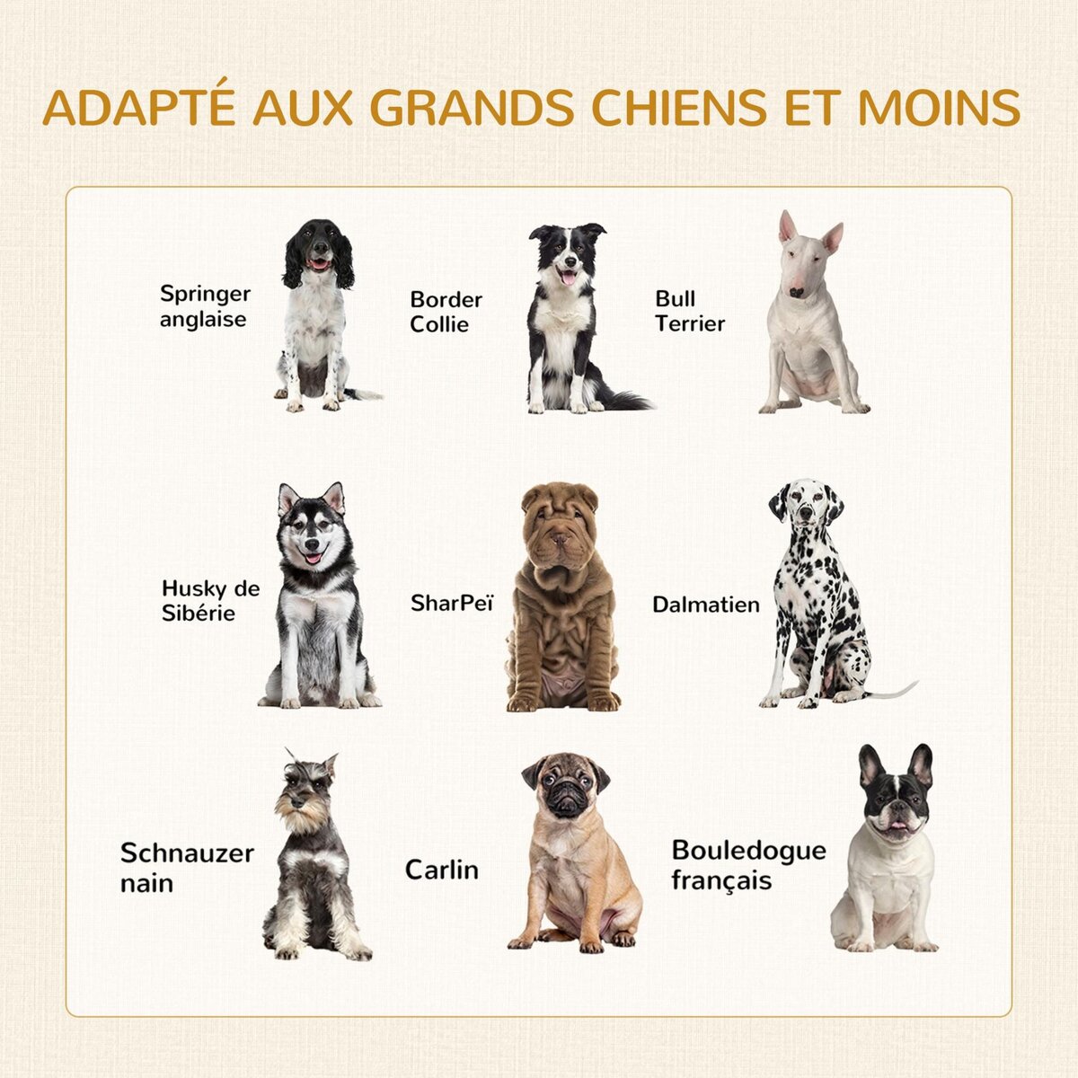 PAWHUT Cage pour chien sur pied style industriel - 2 portes verrouillables, coussin inclus - acier maillé noir panneaux aspect bois clair