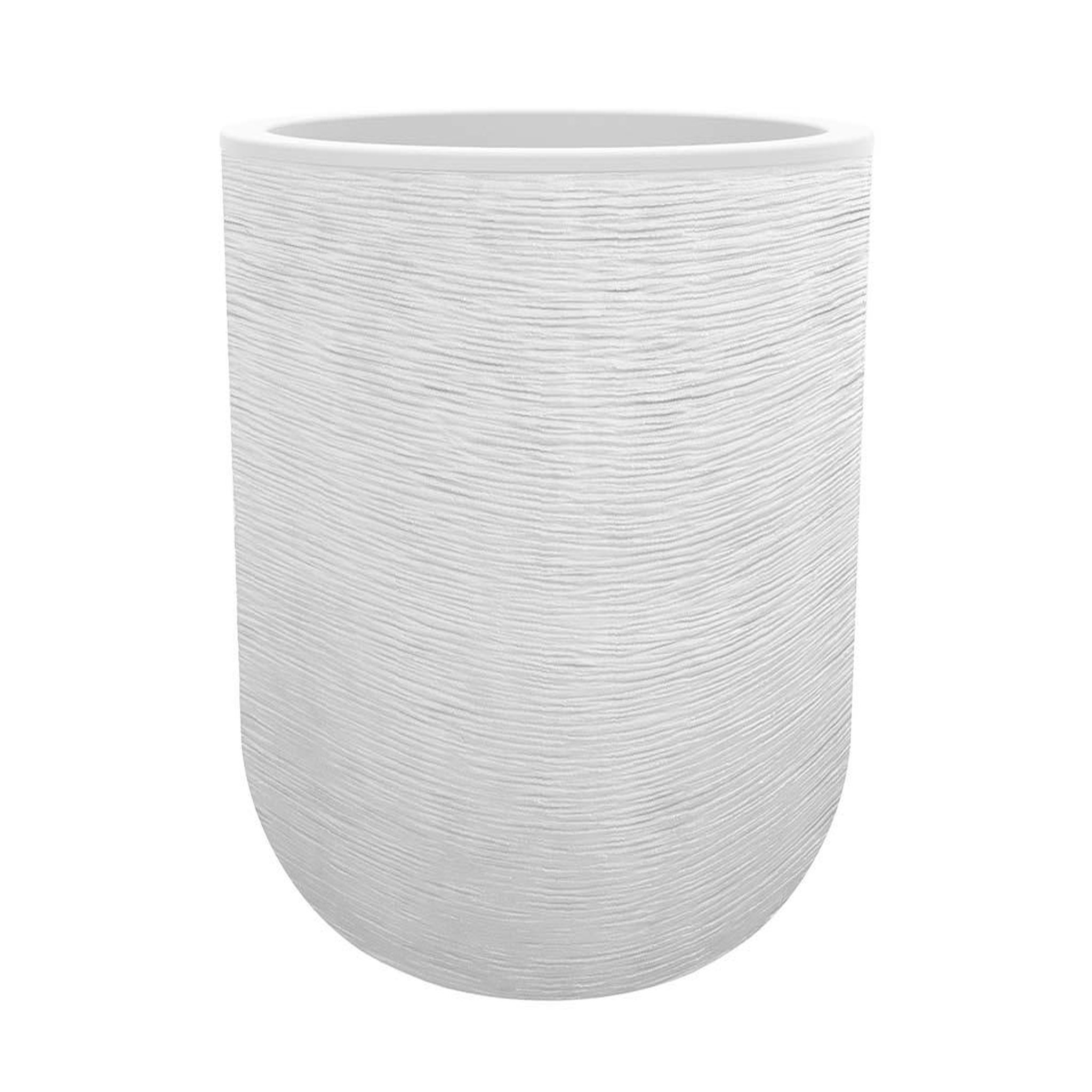 Eda Pot de fleurs rond en plastique graphit up blanc cérusé - ø 50 cm - eda
