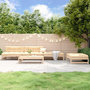 Voir la diapositive 1 : VIDAXL Salon de jardin 5 pcs bois massif de pin