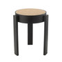 Voir la diapositive 2 : Paris Prix Tabouret Rond en Bois  Pune  44cm Noir