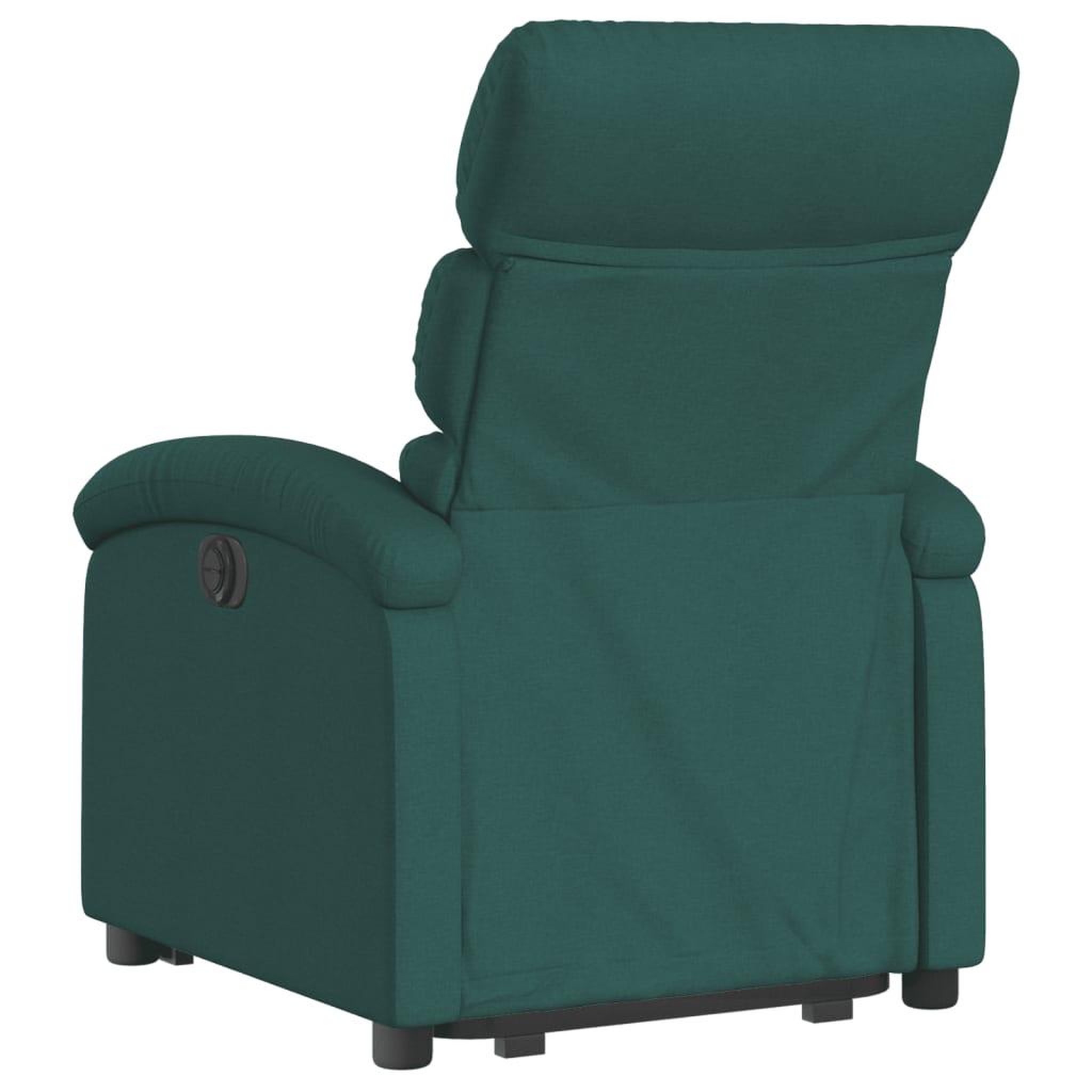 Voir la diapositive 4 : VIDAXL Fauteuil inclinable electrique vert fonce tissu
