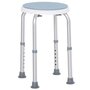 Voir la diapositive 1 : HOMCOM Tabouret de douche siège de douche - hauteur réglable, pivotant 360° - alu PP blanc bleu