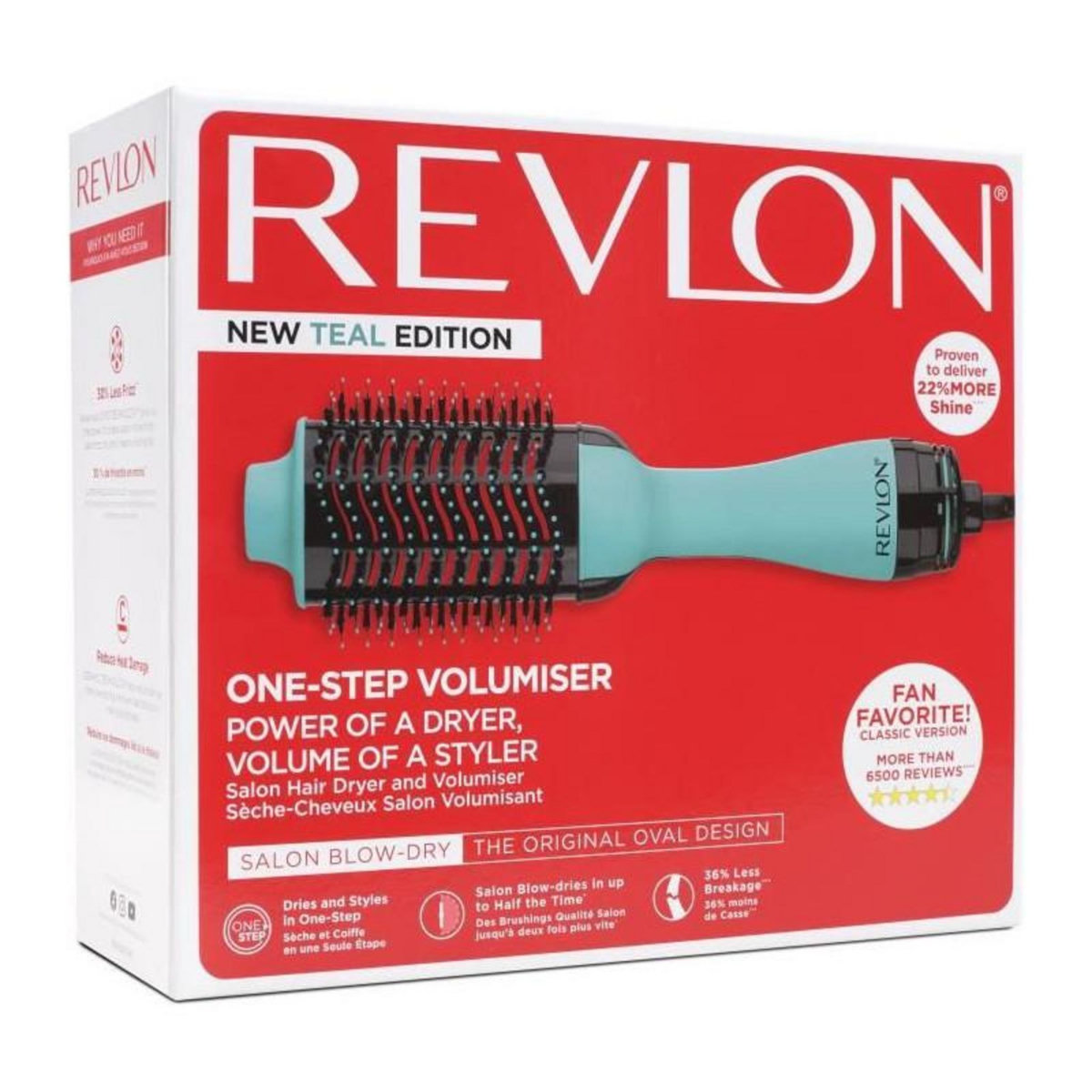 Revlon Brosse soufflante RVDR5222TE One-Step Volumisant Bleu Turquoise