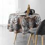 Voir la diapositive 2 : Paris Prix Nappe Ronde Imprimée  Alianor  180cm Anthracite