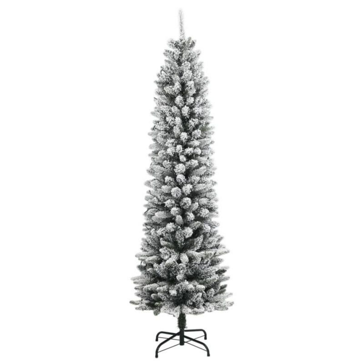 VIDAXL Sapin de Noël artificiel 300 LED et neige floquée 210 cm