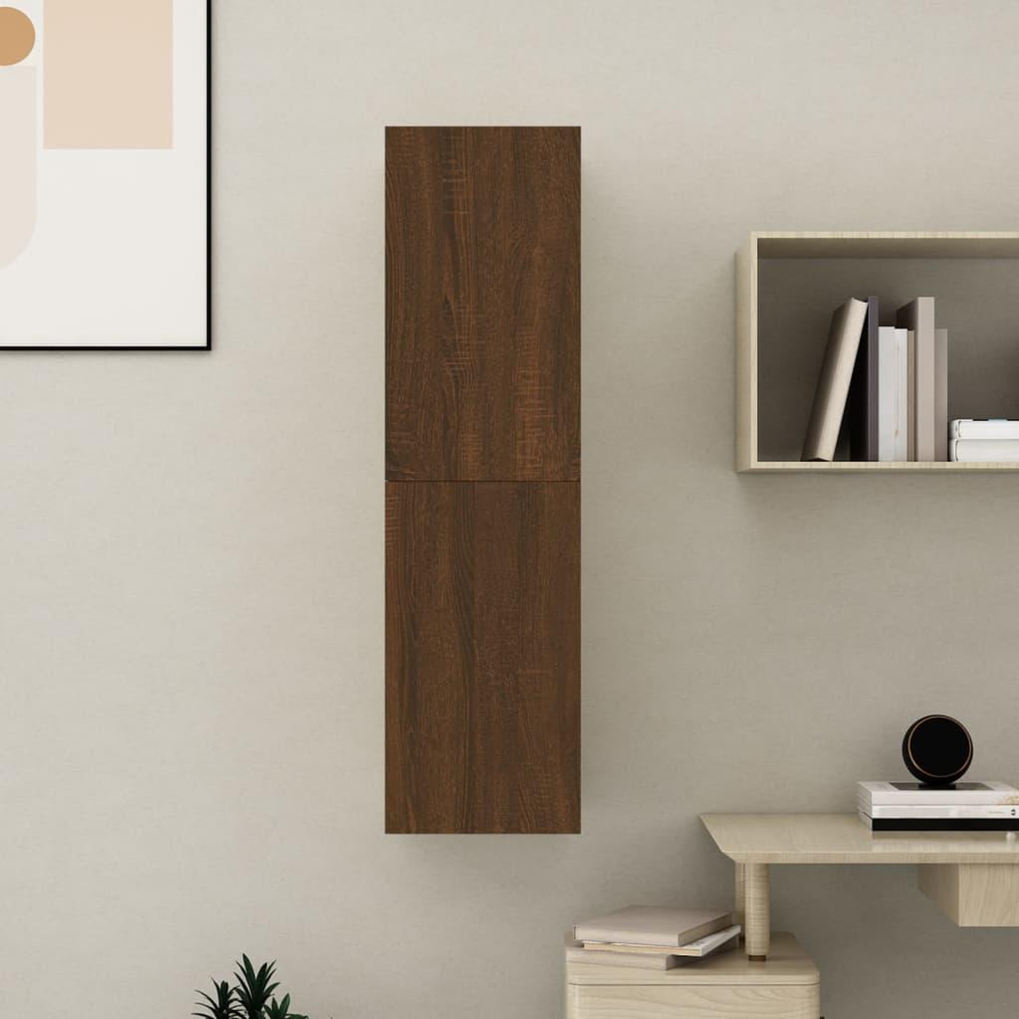 Voir la diapositive 4 : VIDAXL Meuble TV mural Chene marron 30,5x30x110 cm