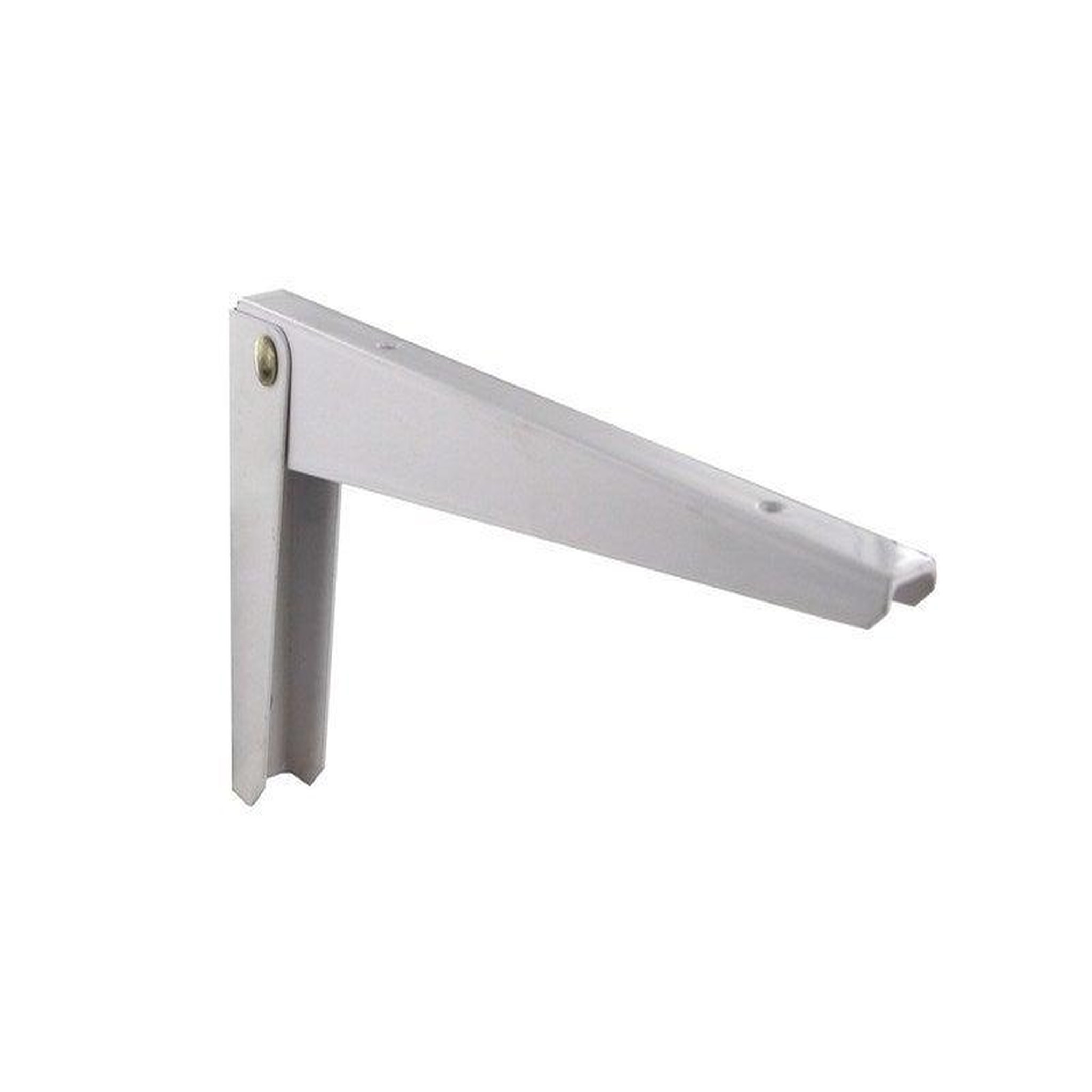 CENTRALE BRICO Equerre Escamotable Acier Epoxy Blanc, H.10 X P.20 Cm