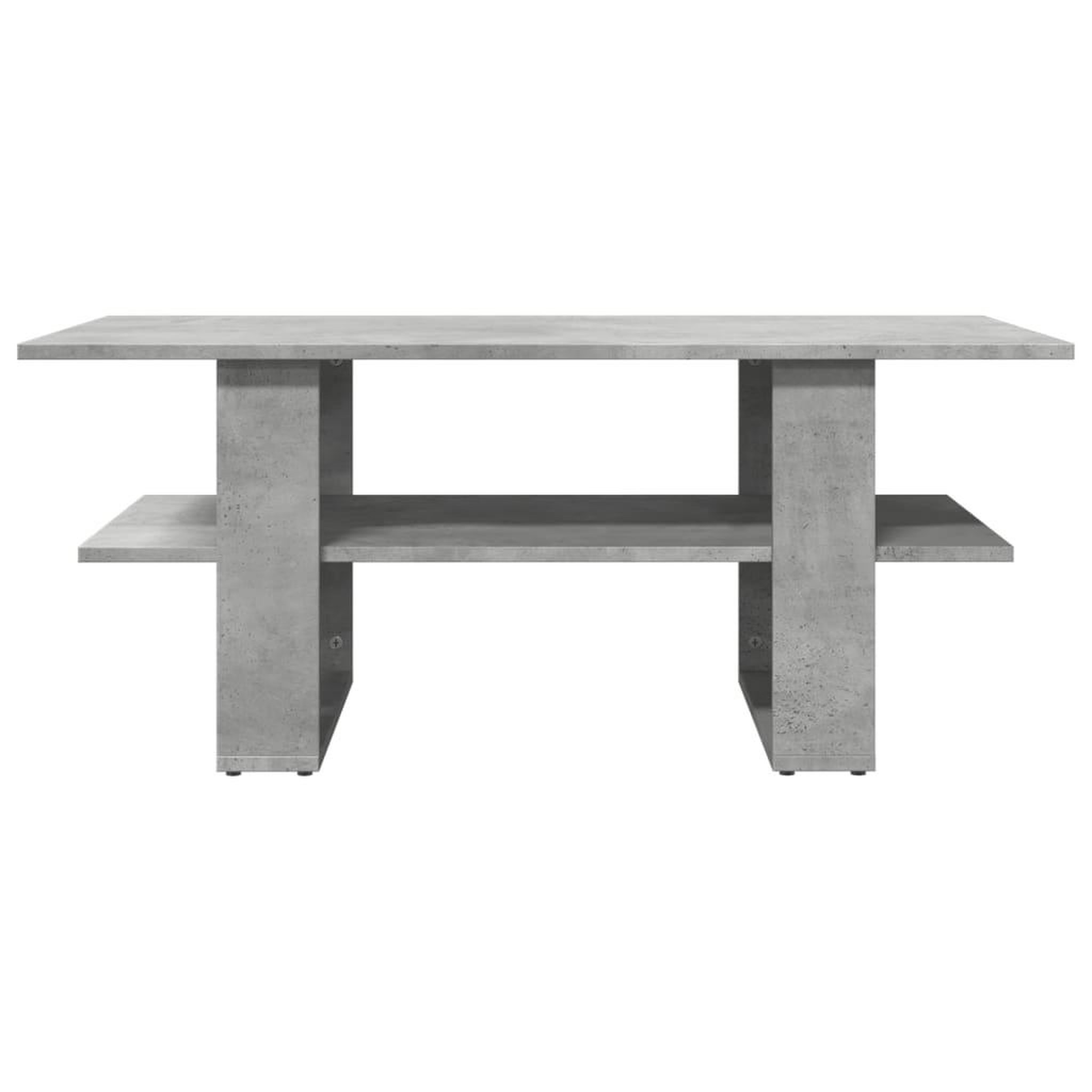 Voir la diapositive 3 : VIDAXL Table basse gris beton 102x55x42 cm bois d'ingenierie