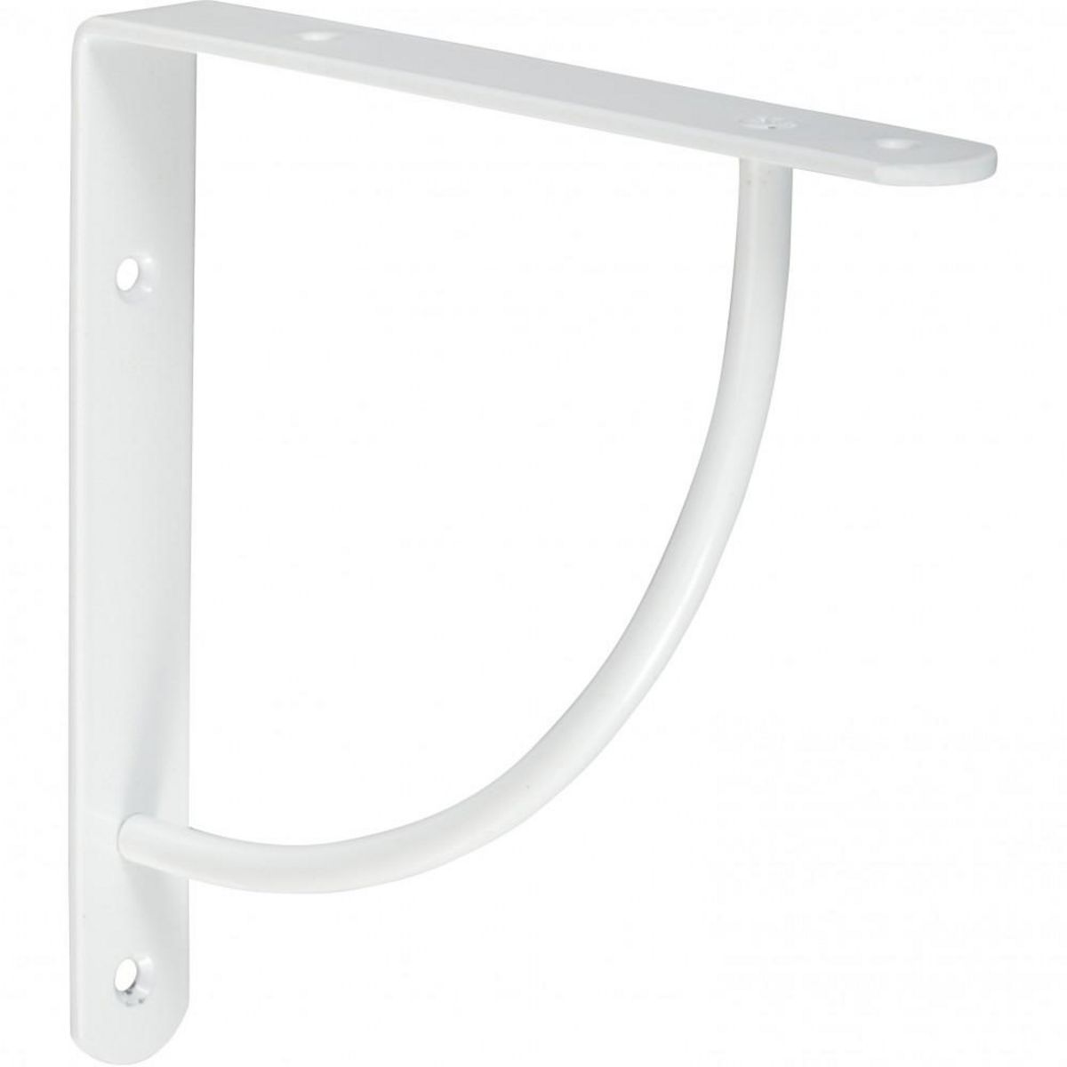 CENTRALE BRICO Equerre Bi bop acier epoxy blanc, H.18 x P.18 cm