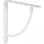 CENTRALE BRICO Equerre Bi bop acier epoxy blanc, H.18 x P.18 cm